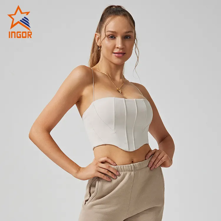 INGOR SPORTSWEAR white running bra factory for women 2