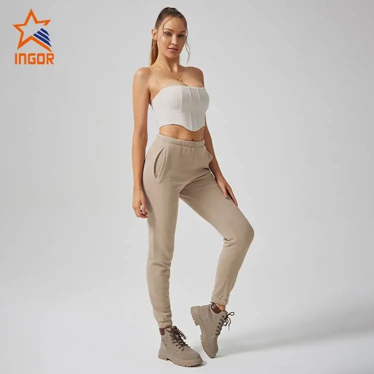 Proveedor de ropa deportiva Ingorsports Sujetador deportivo para mujer & Conjuntos de pantalones deportivos tipo jogger 1