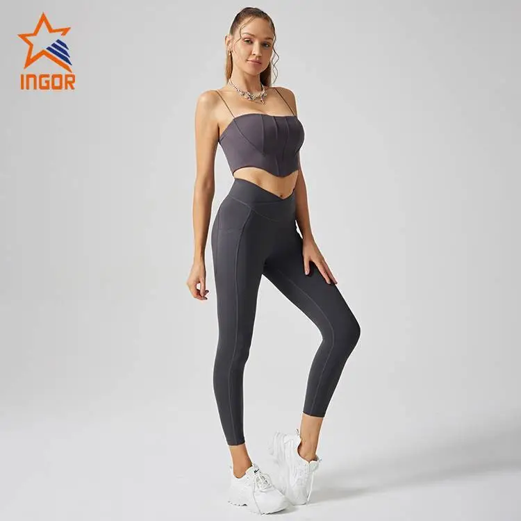 Ingorsports Fabricantes de ropa deportiva Sujetador deportivo para mujer & Conjunto de pantalones y polainas de yoga 1