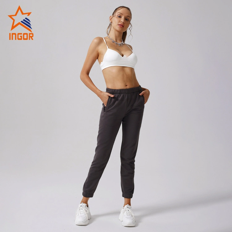 Ingor Sportswear Workout Clothes Manufacturer Custom Women Yoga Bra & Sweatpant Sets 1
