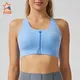 best front zip sports bra grey for ladies 5