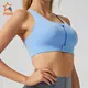 best front zip sports bra grey for ladies 6