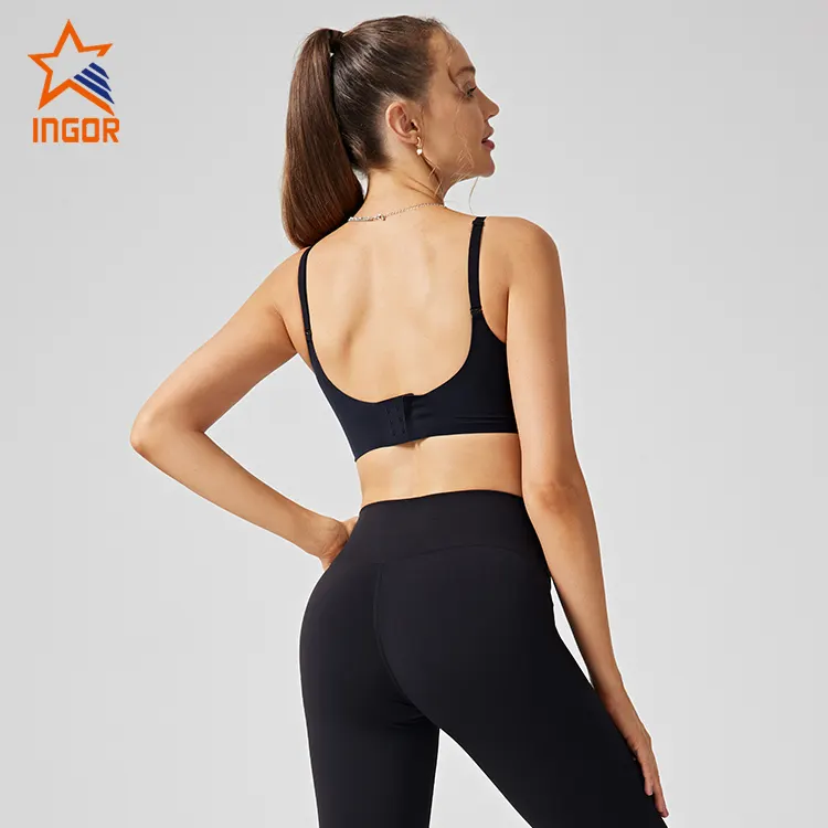 fashion sports bra top grey factory for ladies 3