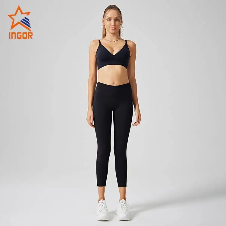 Ingor Sportswear Hersteller von Sportbekleidung Damen-Still-BH & Fleece-Yogahosen-Sets 1