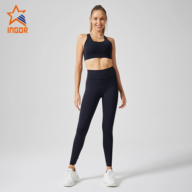Ingor produttore di abbigliamento sportivo da donna reggiseno sportivo & set di pantaloni legging yoga 1