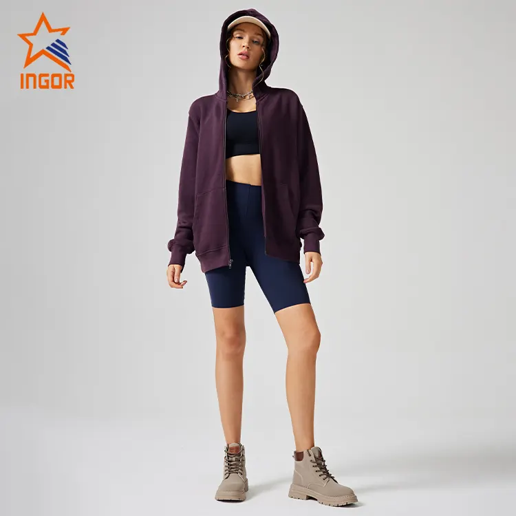 INGOR SPORTSWEAR raglan sleeve zip hoodie in bulk for yoga 9