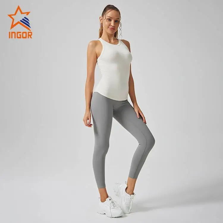 Ingorsports Active Wear Manufacturers Custom Women's Tank Tops & Leggings Yoga Sets 1