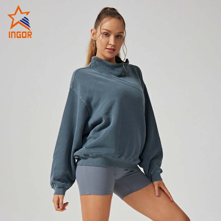 Ingor Sportswear Fabricant de vêtements ODM OEM Femmes Pulls à capuche amples 1