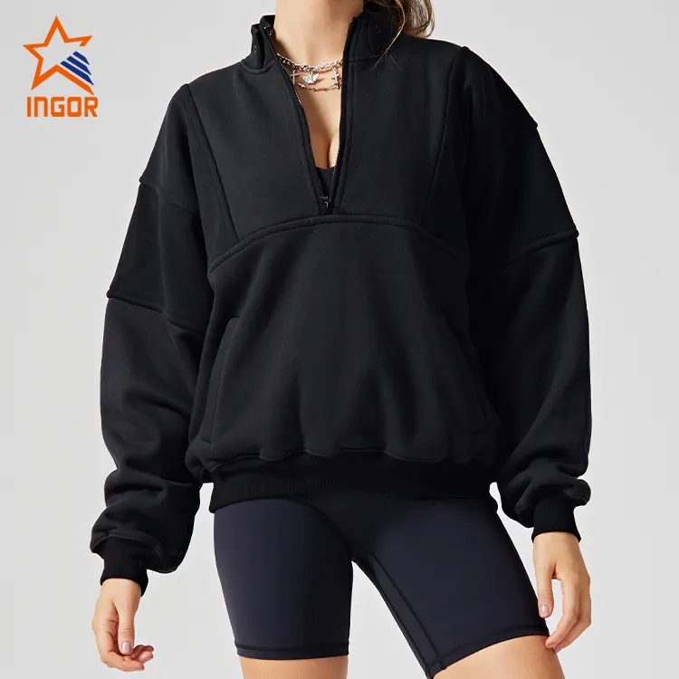 INGOR SPORTSWEAR raglan sleeve zip hoodie manufacturer for sport 6