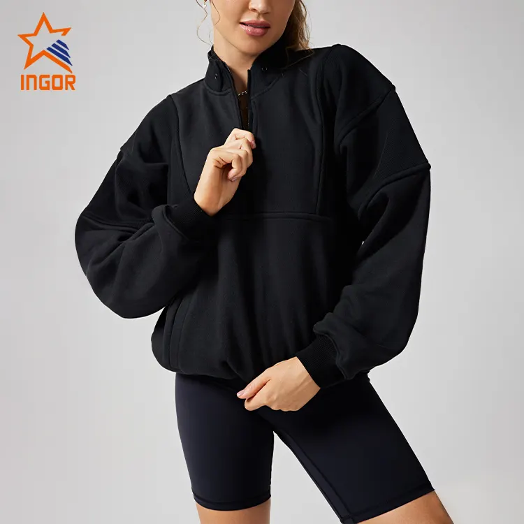 INGOR SPORTSWEAR raglan sleeve zip hoodie manufacturer for sport 8
