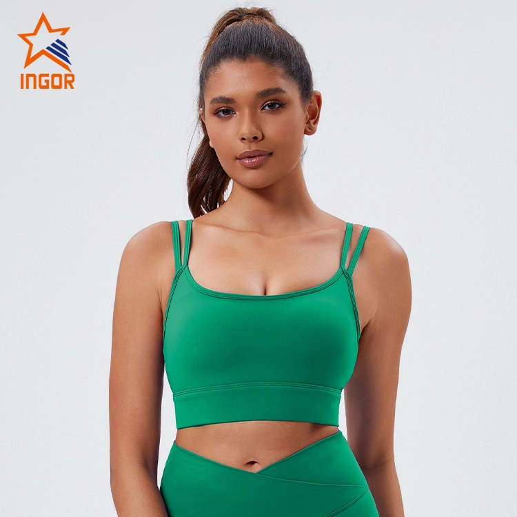 Fabricantes de ropa de fitness Mujeres personalizadas Sujetador deportivo de yoga básico 1
