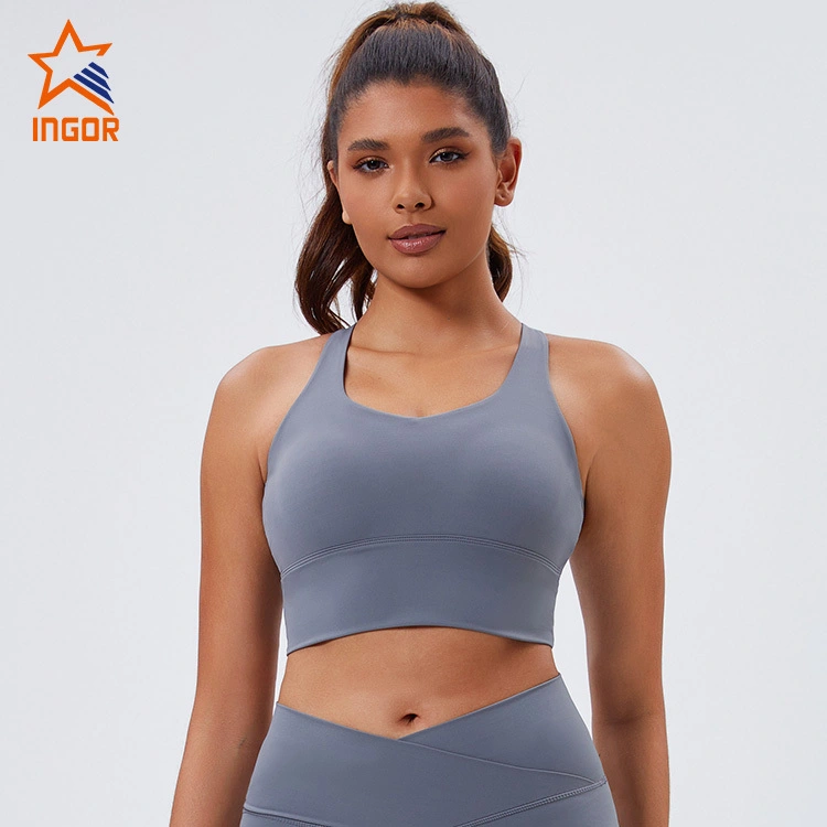 Fitness Clothing Suppliers Eco-friendly Custom Women Slim Back Sports Yoga Bra 1