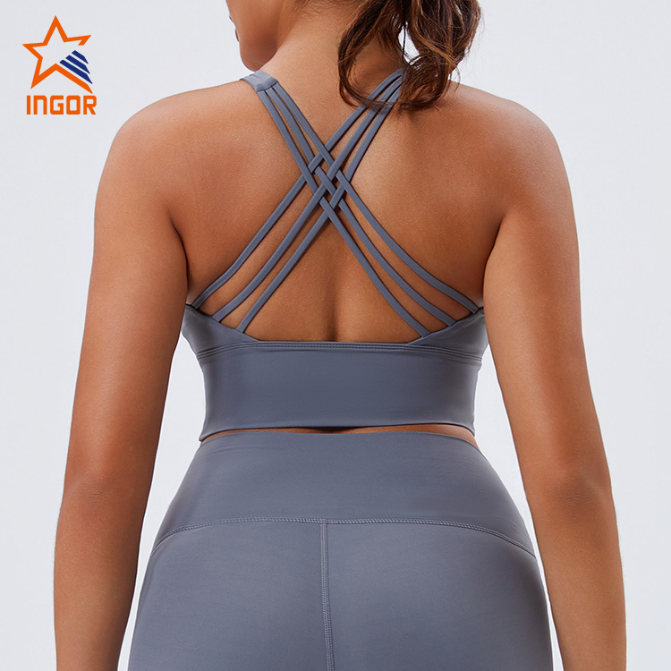 Fitness Clothing Suppliers Eco-friendly Custom Women Slim Back Sports Yoga Bra 7