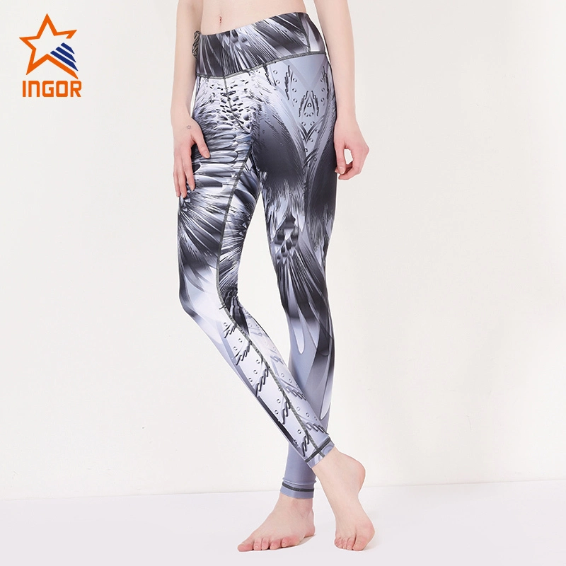 Ingorsports  Patterned sports leggings custom women yoga pants print Y1912P03 1