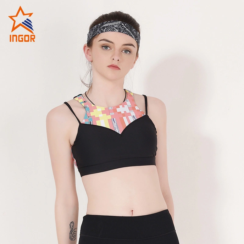 Ingorsports Ladies high neck sports bra top 1