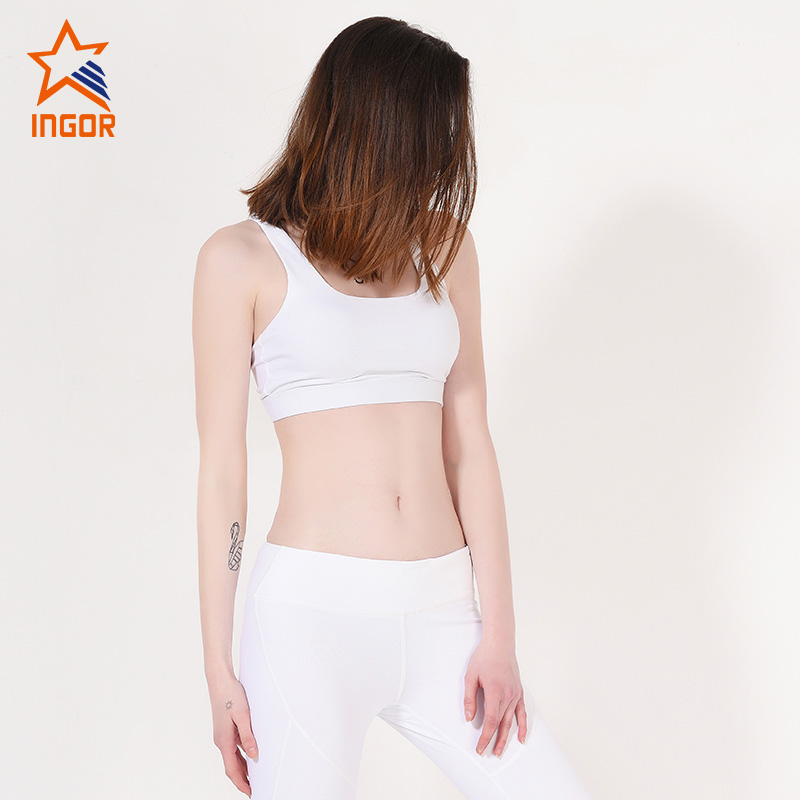 Ingorsports Ladies White Padded Sports Yoga Bra 2