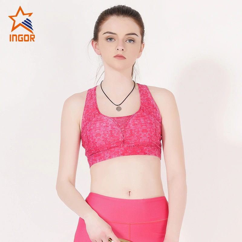 Ingorsports Racerback padded pink sports bra yoga 1