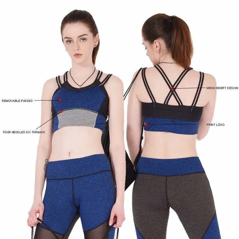 Adjustable strap running sports bra GYB16005 2