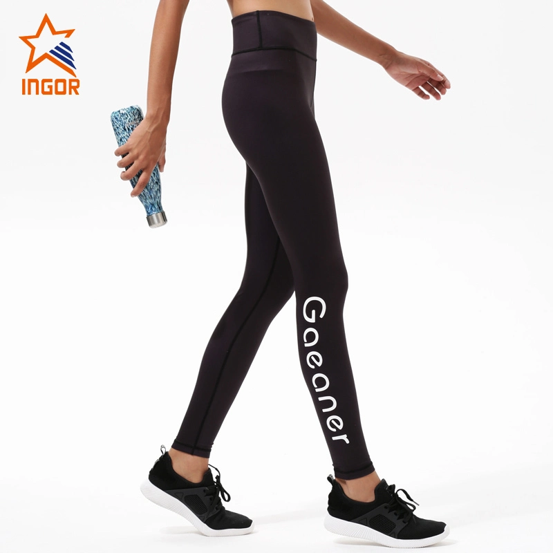 Ingorsports Leggings negros de talle alto para ejercicio de yoga Y1921P14 1