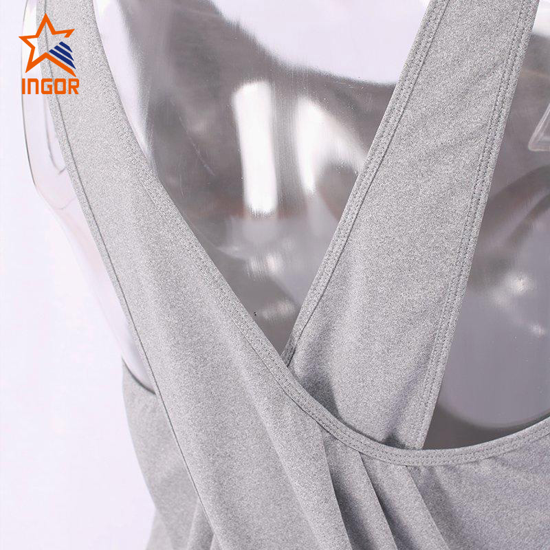 Ingorsports Damen Blank Workout Loose Cross Criss Tank Top JK11V004 3
