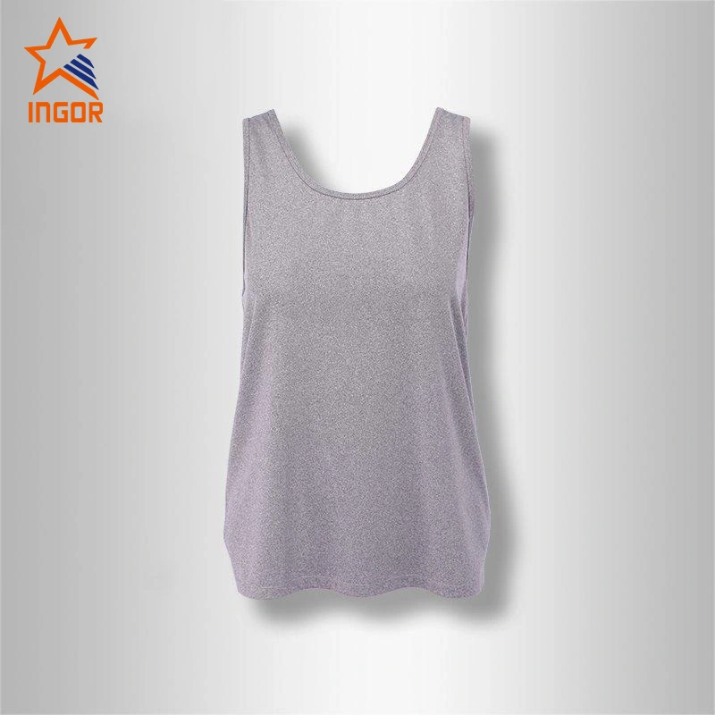 Ingorsports Women Blank Workout Loose Cross Criss Tank Top JK11V004 1