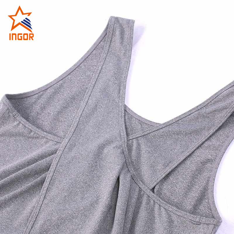 Ingorsports Damen Blank Workout Loose Cross Criss Tank Top JK11V004 5