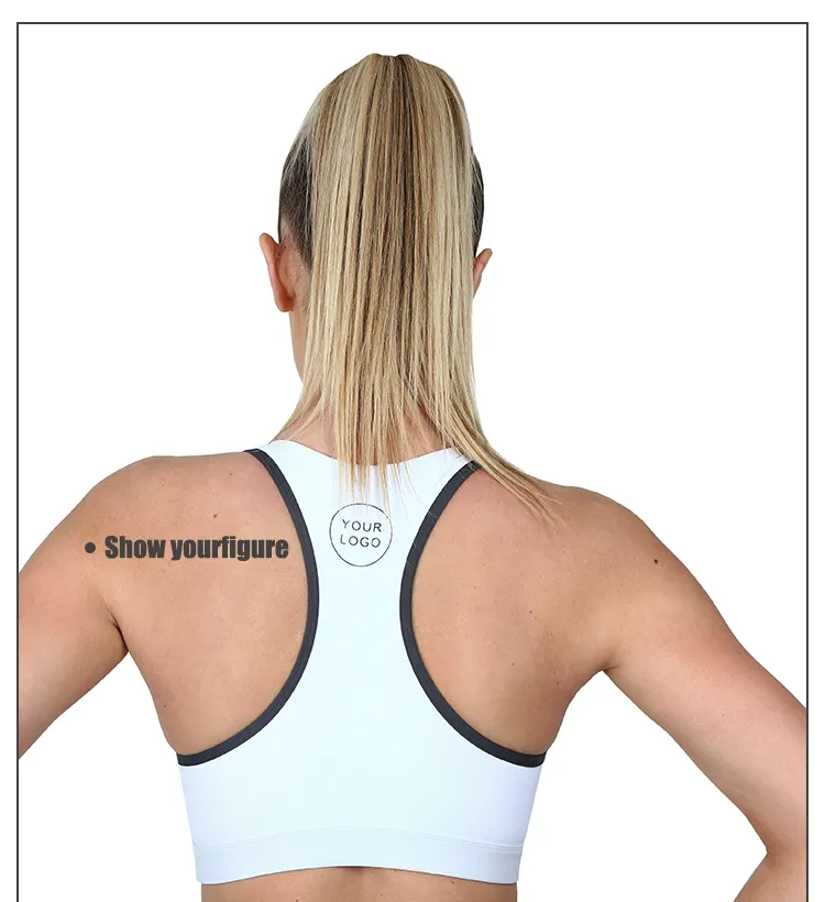 custom long sports bra top wireless with high quality at the gym 7