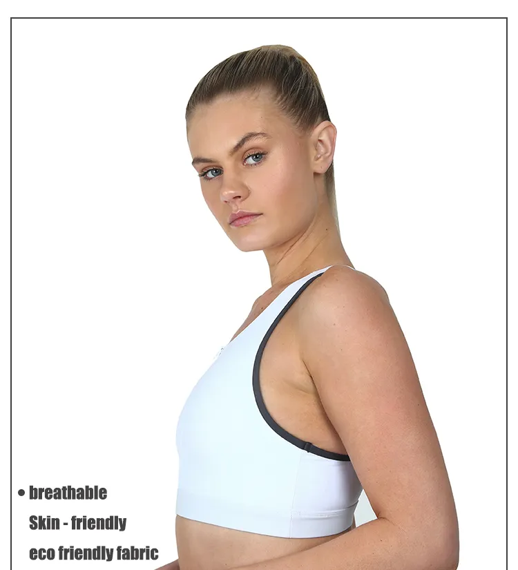 custom long sports bra top wireless with high quality at the gym 3