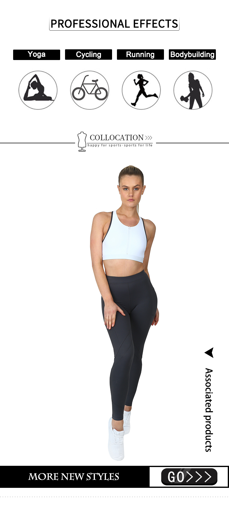 INGOR custom front fastening sports bra with high quality for women 8