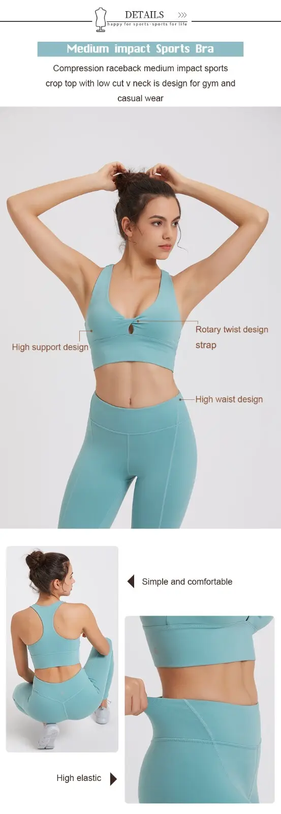 custom yoga set online factory price for gym 4