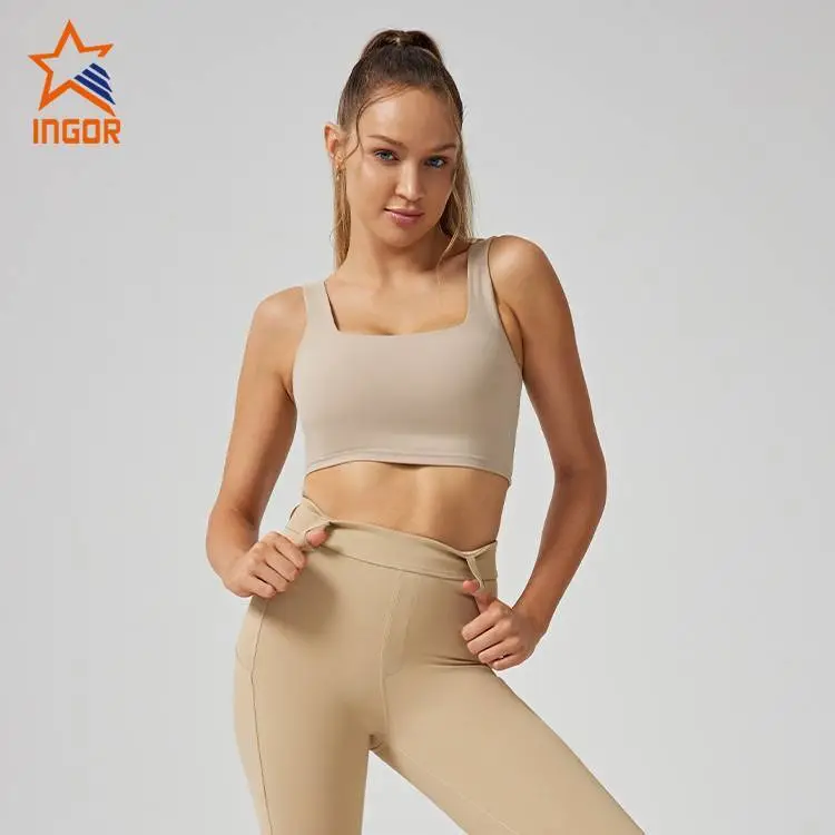 Produttori di abbigliamento da palestra Ingorsports Reggiseno sportivo crop top da donna personalizzato 1
