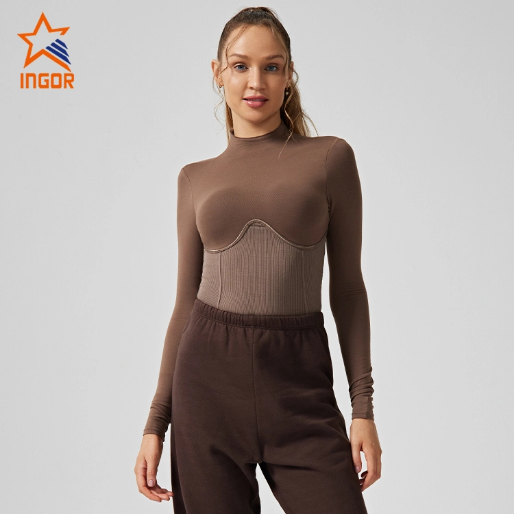 Workout Clothes Manufacturers OEM ODM Custom Women Long Sleeve T Shirts 1