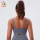 INGOR SPORTSWEAR strap front zip sports bra at the gym 2