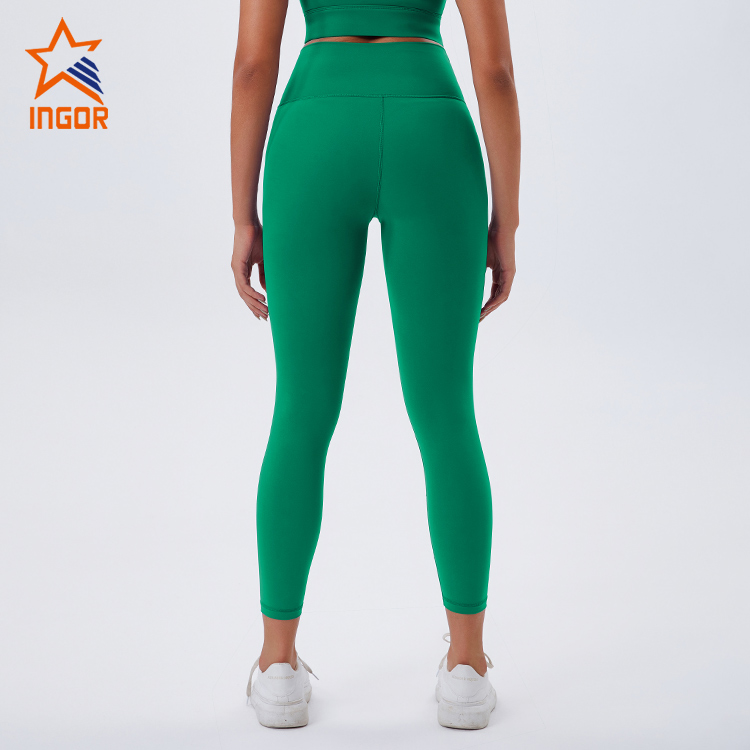 Fitness Wear Manufacturers Custom Women Cross Waist Recycled Fabric Yoga Sports Leggings 3