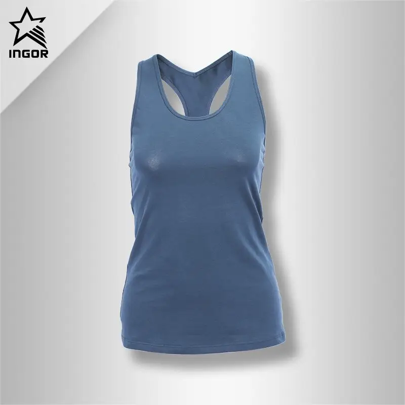  INGOR Fashion Summer Custom Plain Racerback Workout Tank Top Design Womens JK11V005 Tee & Tank top image2