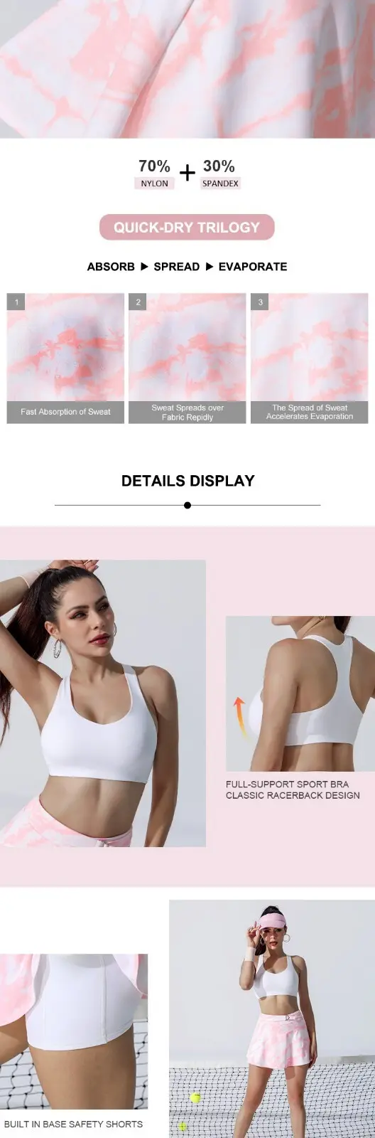 INGOR soft woman tennis shorts supplier at the gym 3