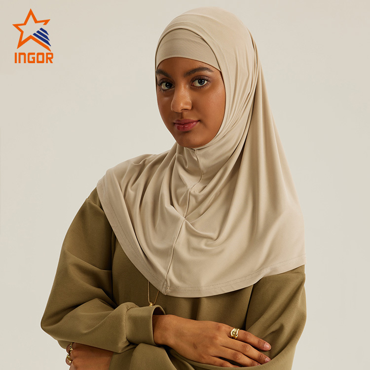 Custom Women Muslim Islamic Clothing Ladies 2PC Jersey Hijab 2