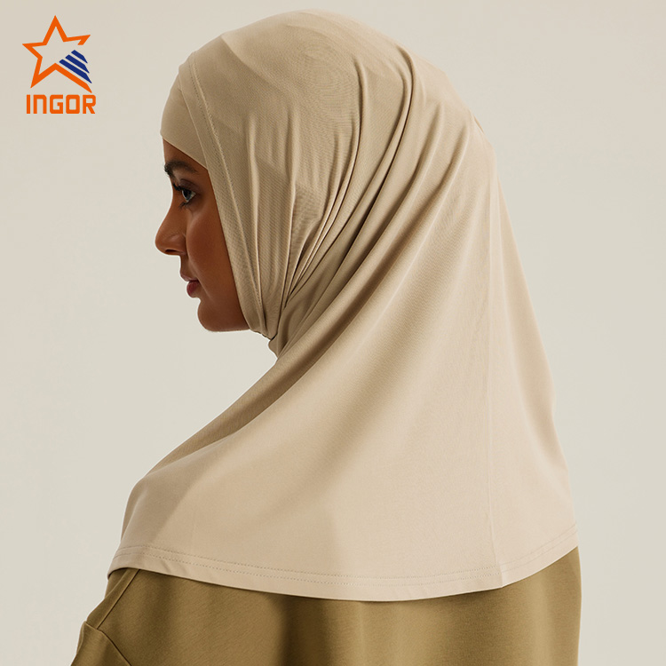 Custom Women Muslim Islamic Clothing Ladies 2PC Jersey Hijab 5