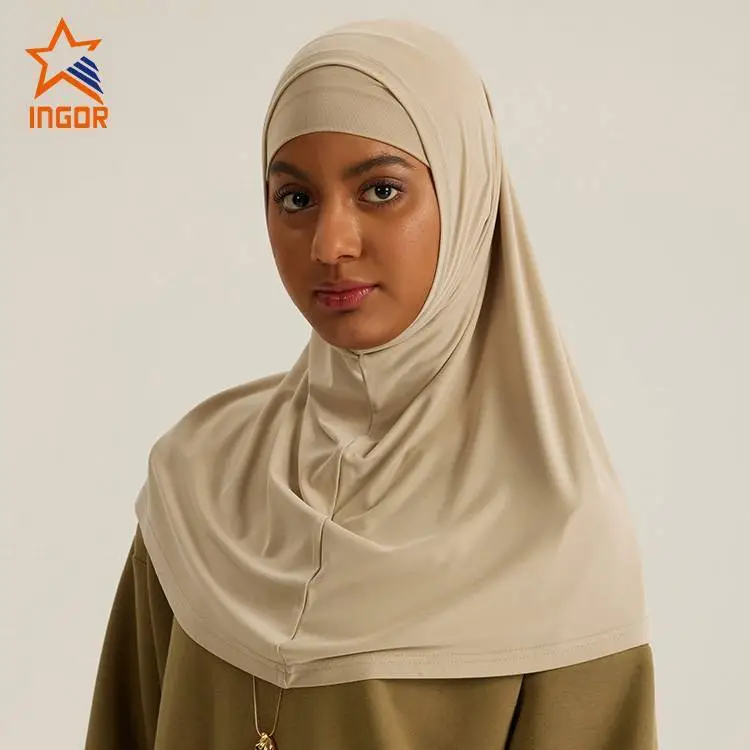 Ropa islámica musulmana personalizada para mujer, jersey de dos piezas, hijab 1