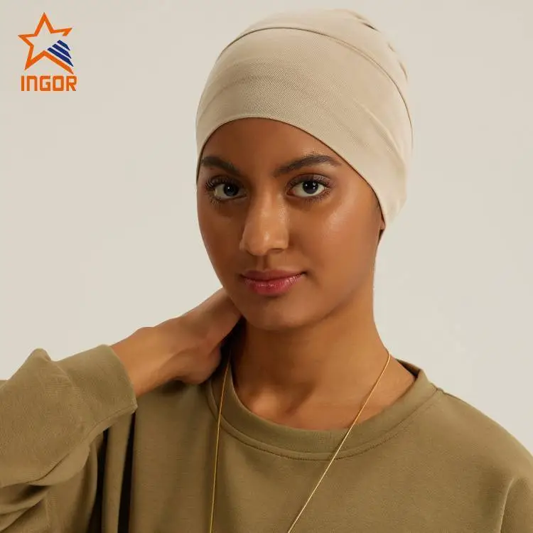 Ropa musulmana personalizada Mujeres islámicas Jersey Hijab con tapa cerrada 1