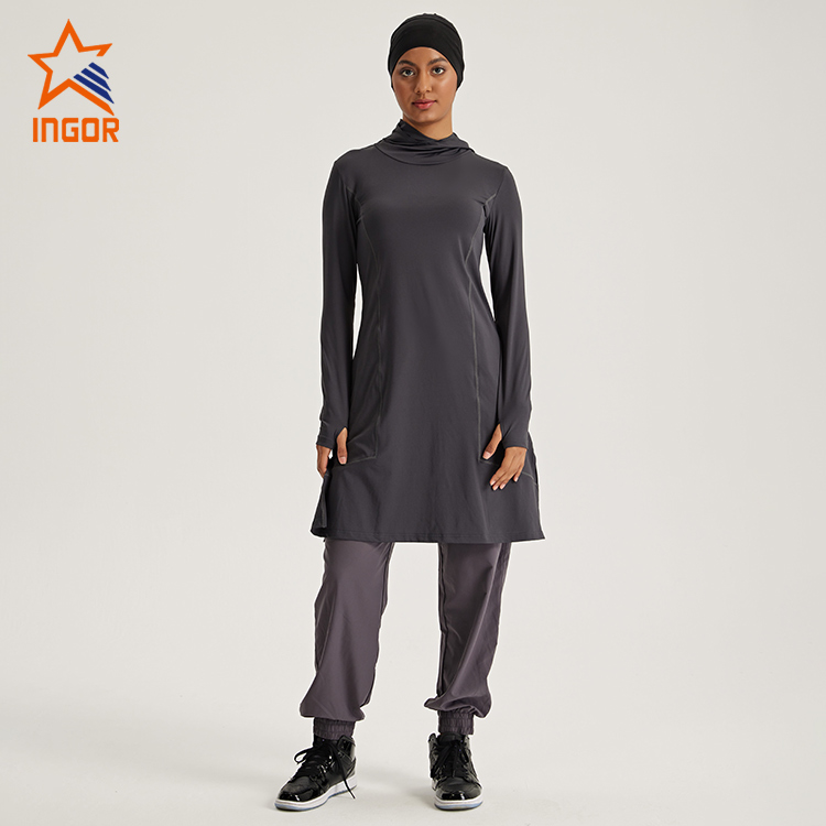Moslim Islamitische Vrouwen Lange Mouw Hoodies Sportbroek Sets 2