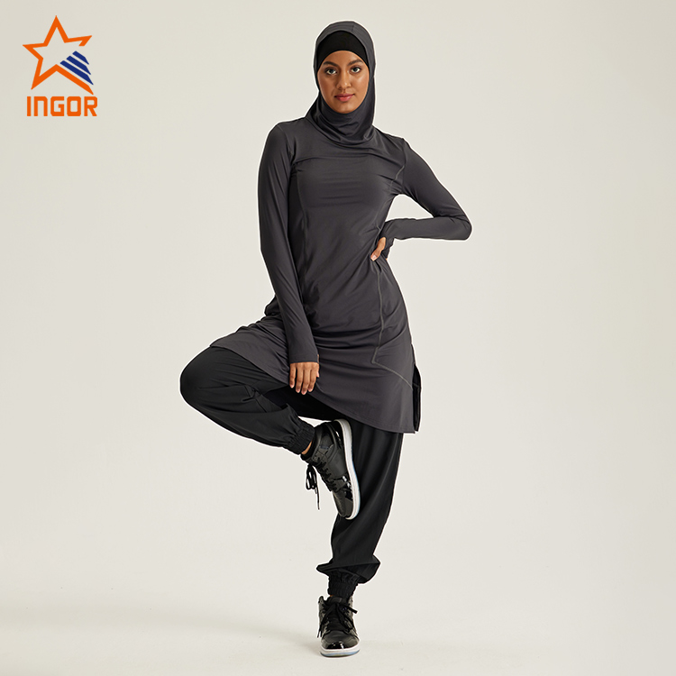 Moslim Islamitische Vrouwen Lange Mouw Hoodies Sportbroek Sets 4