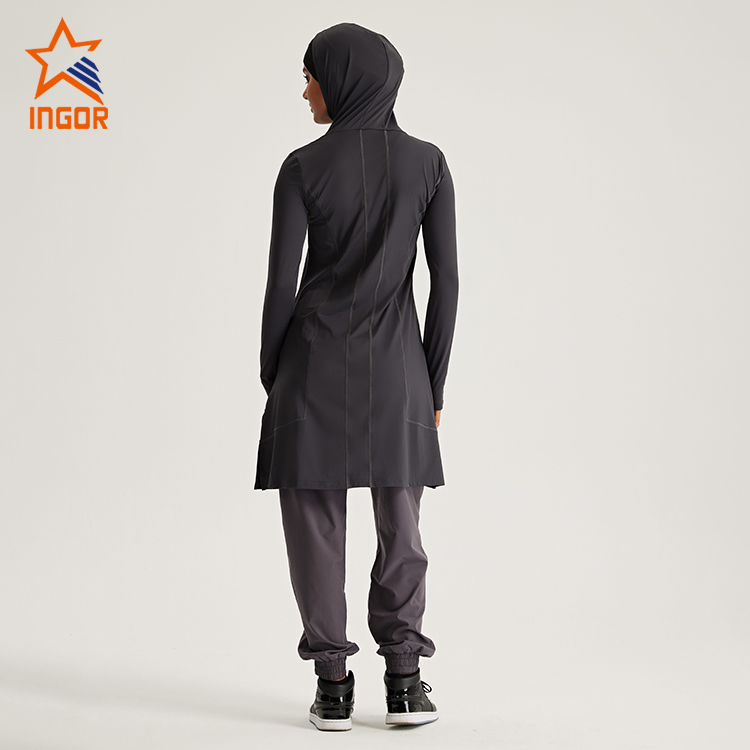 Moslim Islamitische Vrouwen Lange Mouw Hoodies Sportbroek Sets 3