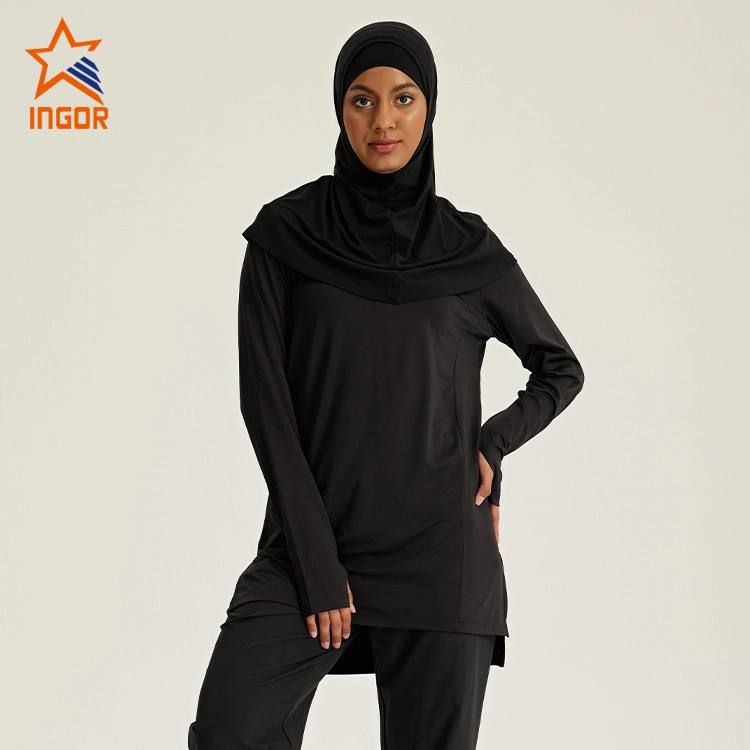 Benutzerdefiniertes Damenbekleidung-islamisches muslimisches Sport-Sweatshirt mit Reißverschluss 1
