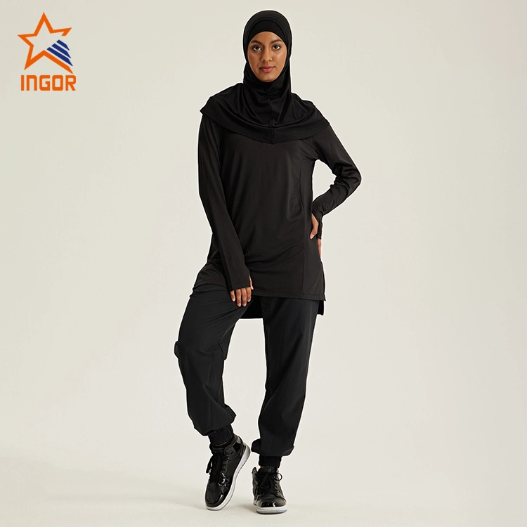 Islamische muslimische benutzerdefinierte Damenbekleidung Sport-Sweatshirts & Hosen-Sets 1