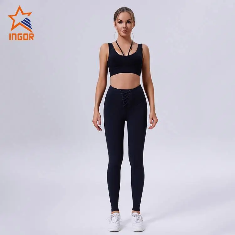 Recycelter Sport-BH + Yoga-Hosen-Leggings, 2-teiliges Yoga-Set 1