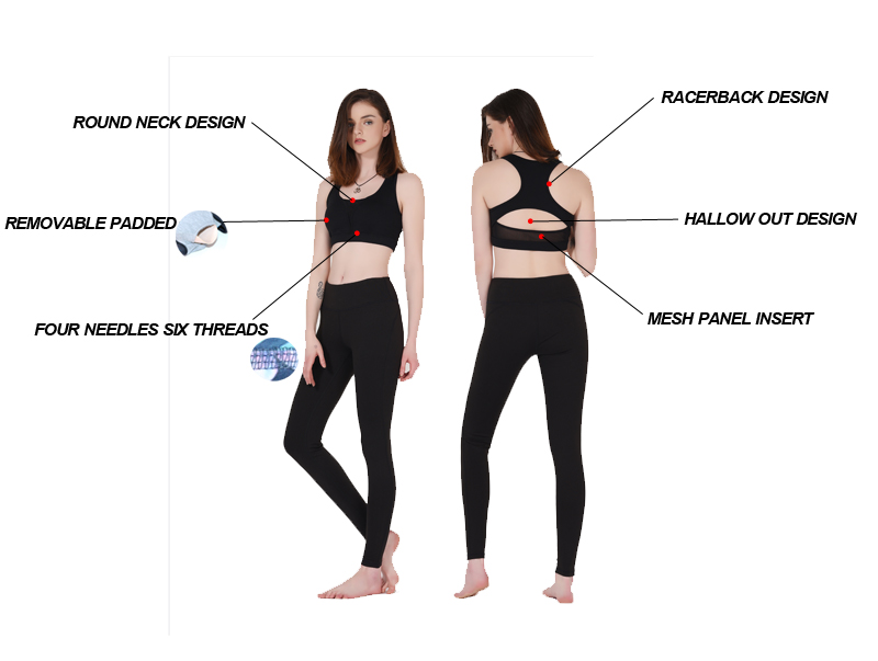 colorful sports bras back wireless sports bra INGOR Brand 2