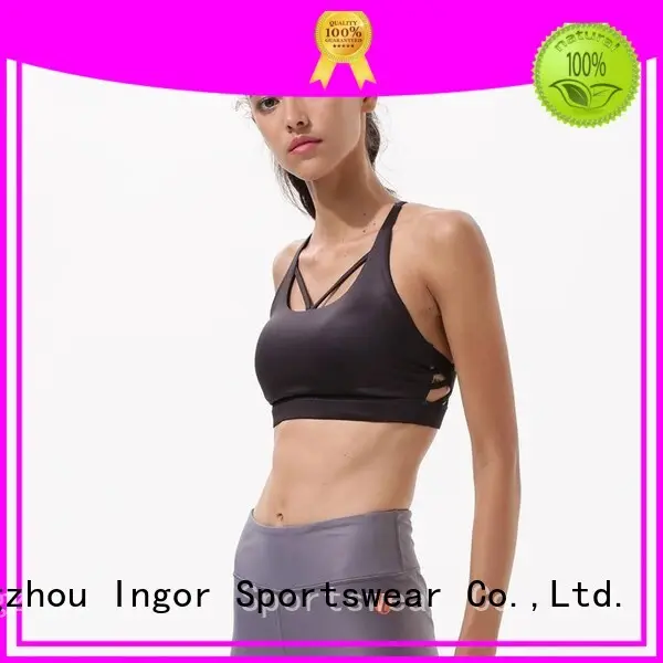 burgandy white adjustable sports bra INGOR Brand company 1
