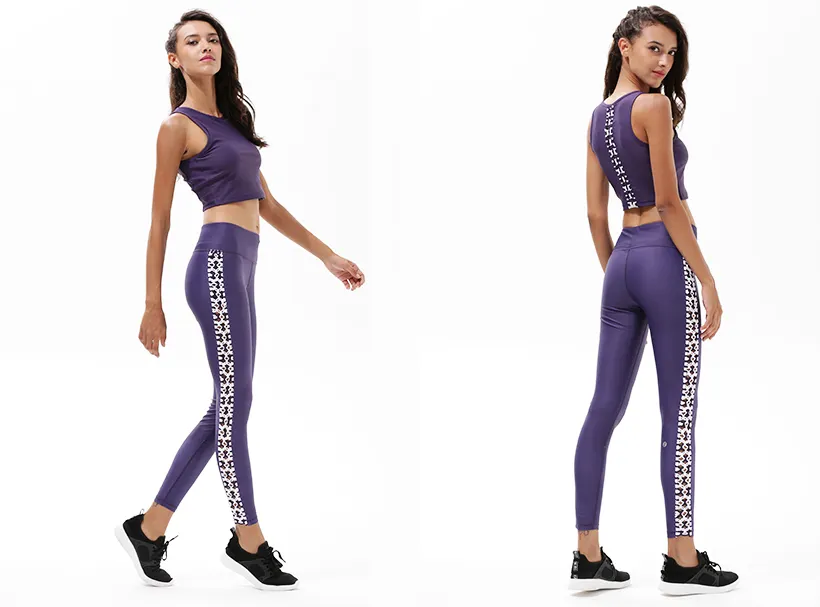 printed Custom spandex pants yoga pants INGOR waisted 3