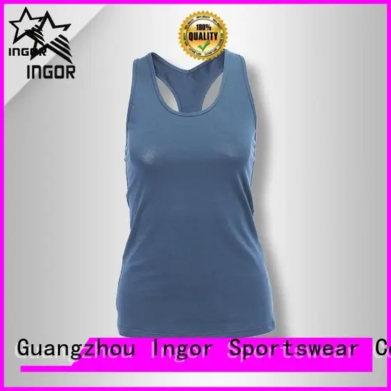INGOR Brand lycra spandex women's workout tank tops plain 1